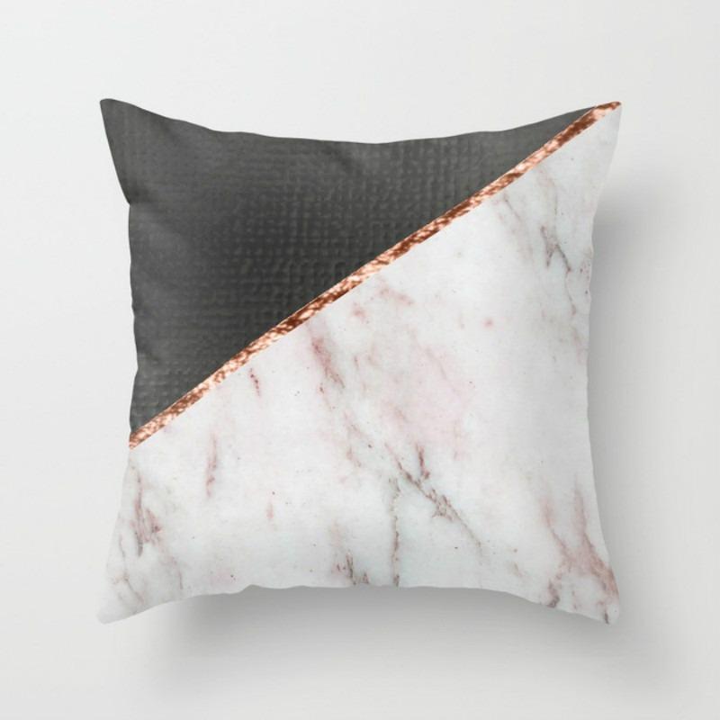 Marble Pattern Decorative Pillowcase Living Room Bedroom Square Cushion Pillowcase