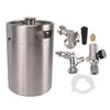 5L Mini Stainless Steel Keg Pressurized Stainless Steel Home Keg Kit System with Adjustable Faucet