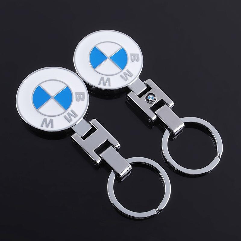 BAGA7 New 2025 Car Emblem Metal Key Keyring White Key Chain For BMW Series X1 X3 X4 X6 E90 E91 I3 I4 F30 F48 F30 F10 E30 E34 F02 Acces