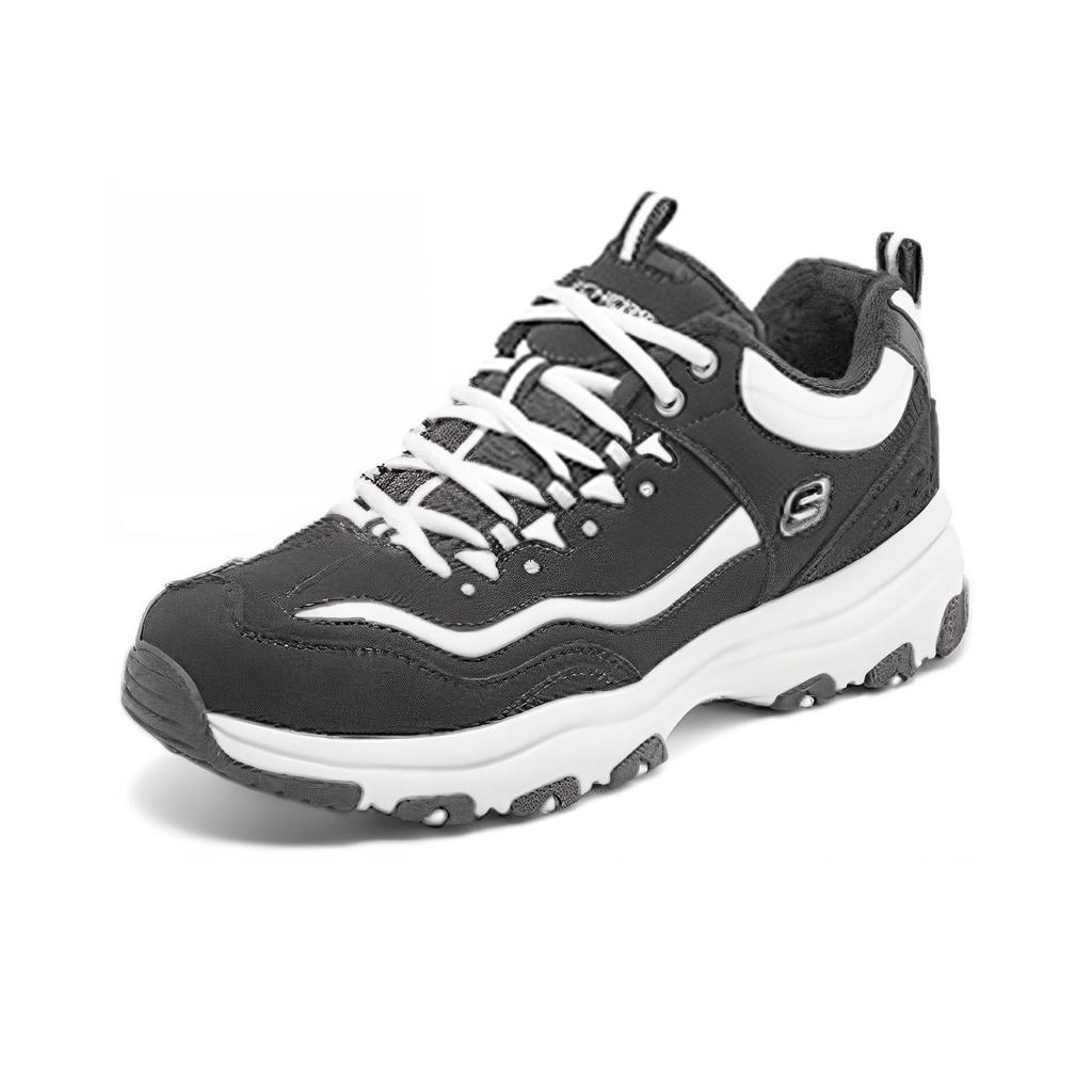 Skechers I-Conik Oreo Ткань Синтетическая кожа Универсальные Повседневные Амортизирующие Износостойкие Низкие Папины кроссовки Мужские кроссовки Черный Белый 8790122-BKW