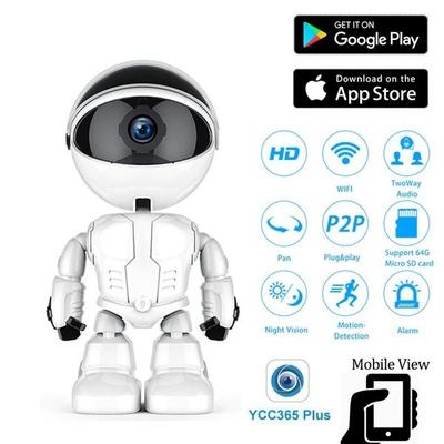 Робот с небольшой камерой видеонаблюдения Wi-Fi 1080P с инфракрасным зрением