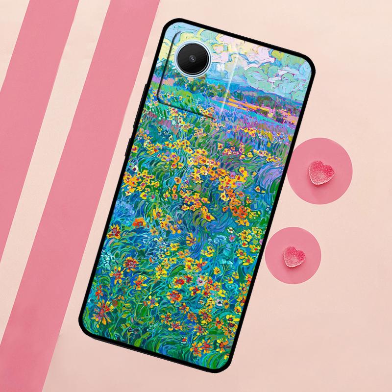 Яркий Цветочный Рисунок Арт Для Realme 15 Pro 10 11 12 13 14 Pro Plus GT7 C67 C65 C63 C61 C55 C53 C51 C35 C71 C75 Чехол