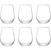Unkno Stemless Plastic Wine Glasses 20 Ounce - Acrylic Red Wine Glasses (set of 6) Dishwasher Safe, BPA Free