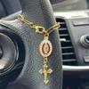 Подвеска-четки на руль, католические четки, подвеска, аксессуар для подвешивания, крест, Дева Мария