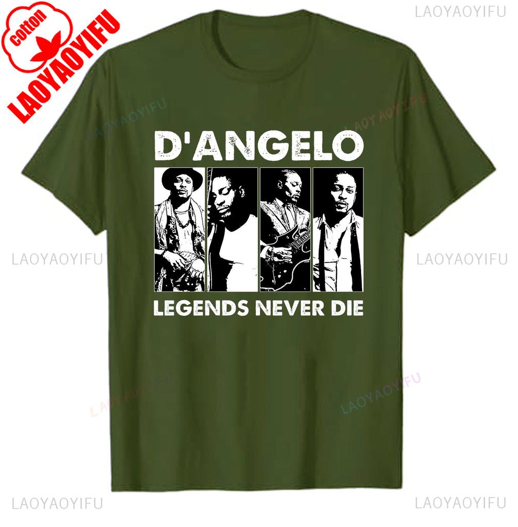 RIP Legend Dangelo All Album T Shirt Design Brown Sugar Tour Concert Merch Retro Rap Tee 90s Rnb 2000s Music Cotton Tshirts