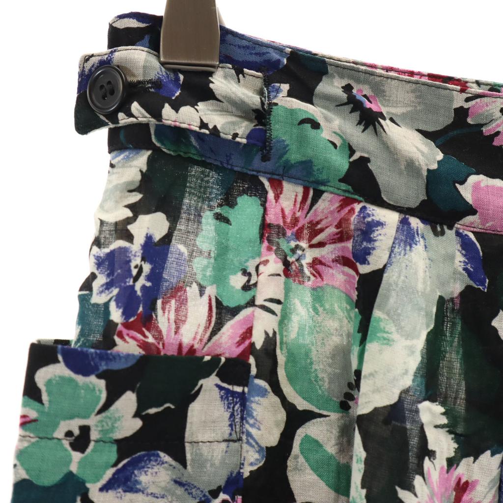 Неиспользованная Юбка CHRISTIAN AUJARD Цветочная Длинная 63 Черная серия Женская Б/У