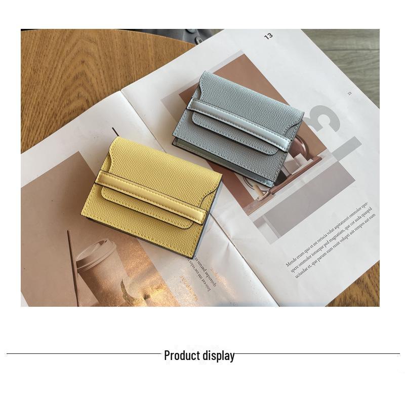 Женский держатель карт из натуральной кожи — большая вместимость, несколько отделений для карт, однотонный, стильный и компактный кошелек