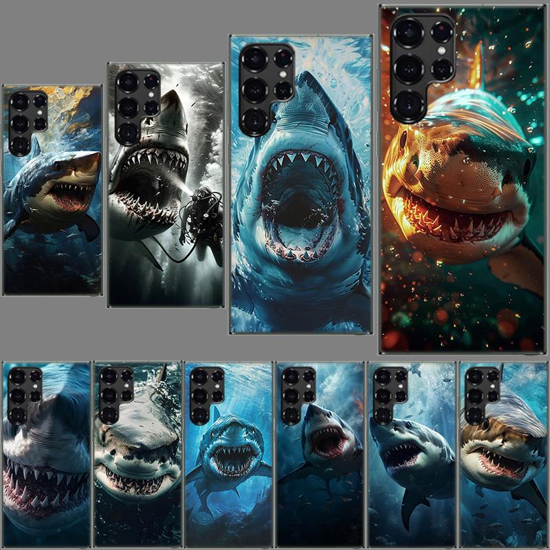 Чехол для телефона 'Пасть Глубоководной Злой Акулы' Для Samsung Galaxy S24 S23 S21 S20 FE S22 S26 Ultra S25 Edge S10 Plus Прозрачный Чехол Clea