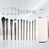 24-Piece Premium Animal Hair Makeup Brush Set - Soft Eyeshadow Brushes for Professional Makeup Artists