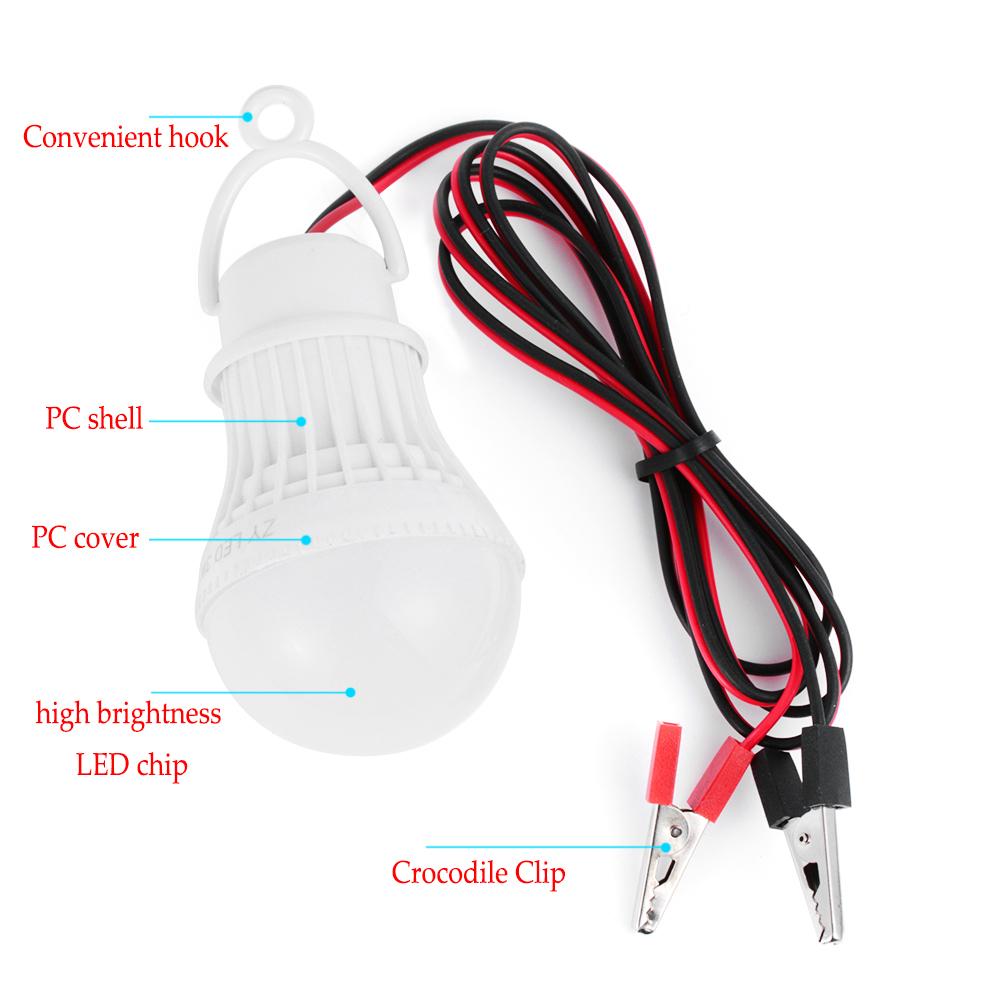 1 шт. Новая 120 см 12 В Портативная светодиодная лампа Высокомощная светодиодная лампа 3 Вт/5 Вт/12 Вт Наружная Ночная Для Кемпинга Солнечная Охота Аварийный Зажим-Свет