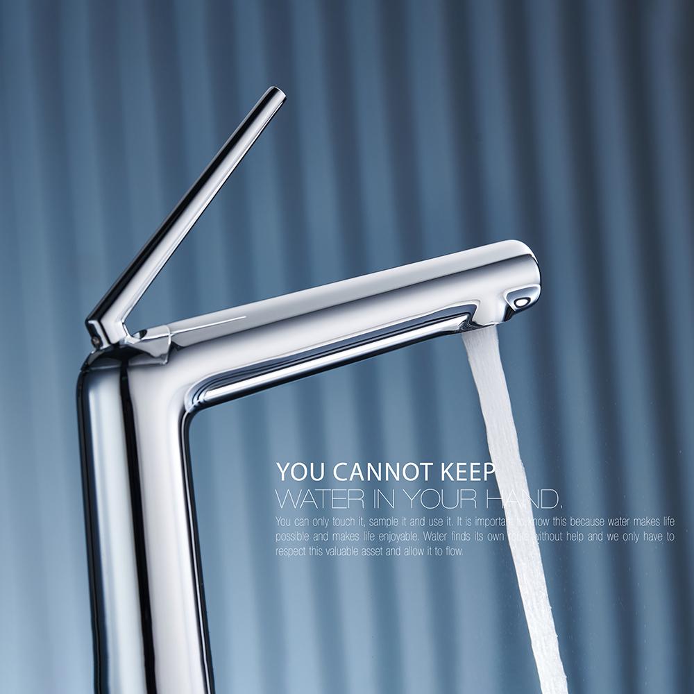 Chrome Basin Faucet Brass Bathroom Faucet Mixer Tap Black Wash Basin Faucet Single Handle Hot and Cold Lavotory Faucet 855921