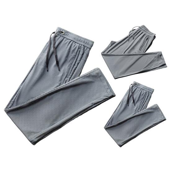 Шикарные свободные спортивные спортивные штаны с тонкой сеткой, летние спортивные штаны, мужские брюки для одежды