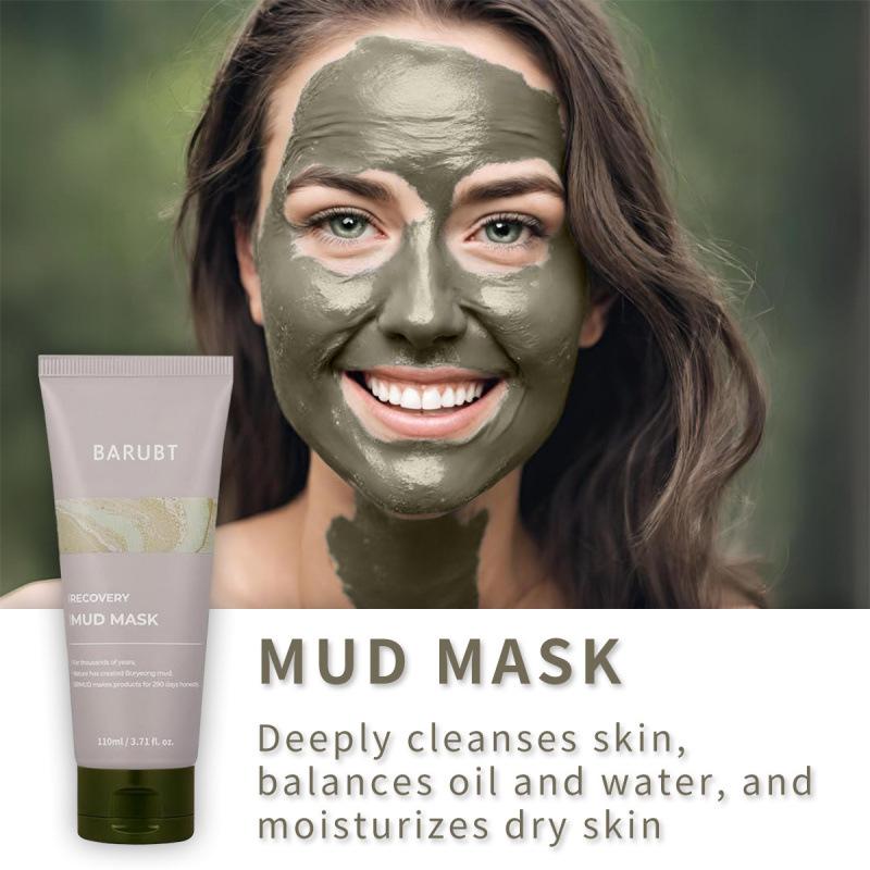 Soothing mud application mask 110ml deeply cleanses the skin, balances oil, moisturizes and dries