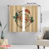 2pcs,2D Plane Printing Print Curtains Vibrant Santa Claus Head Polyester Woven (without Rod) All Seasons Ldeal for Various Room