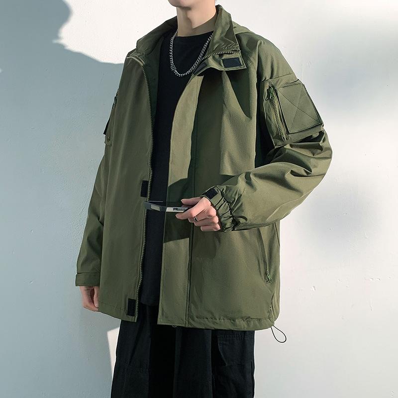 Одежда Мужская весенняя куртка Весенняя корейская мужская осенняя повседневная свободная куртка мужская