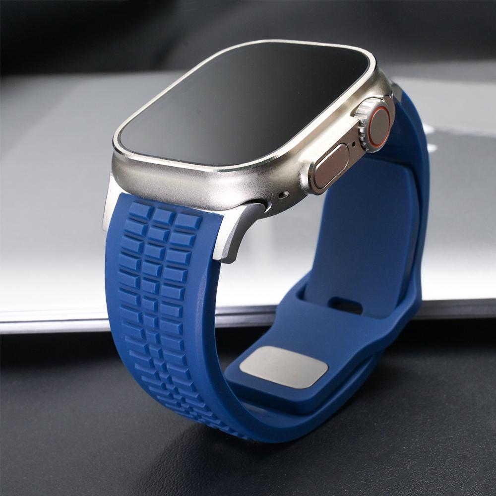 Ультра силиконовый ремешок для Apple Watch Ultra 3 2 Серии 11 10 9 8 7 Se 6 Мужской спортивный ремешок для Iwatch 49мм 46мм 44мм 45мм Регулируемый