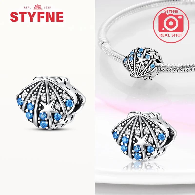 Silver 925 Pink Blue Zircon Sea Turtle Octopus Charm Beads For Bracelet for Women 925 Pendant Bead DIY Jewelry
