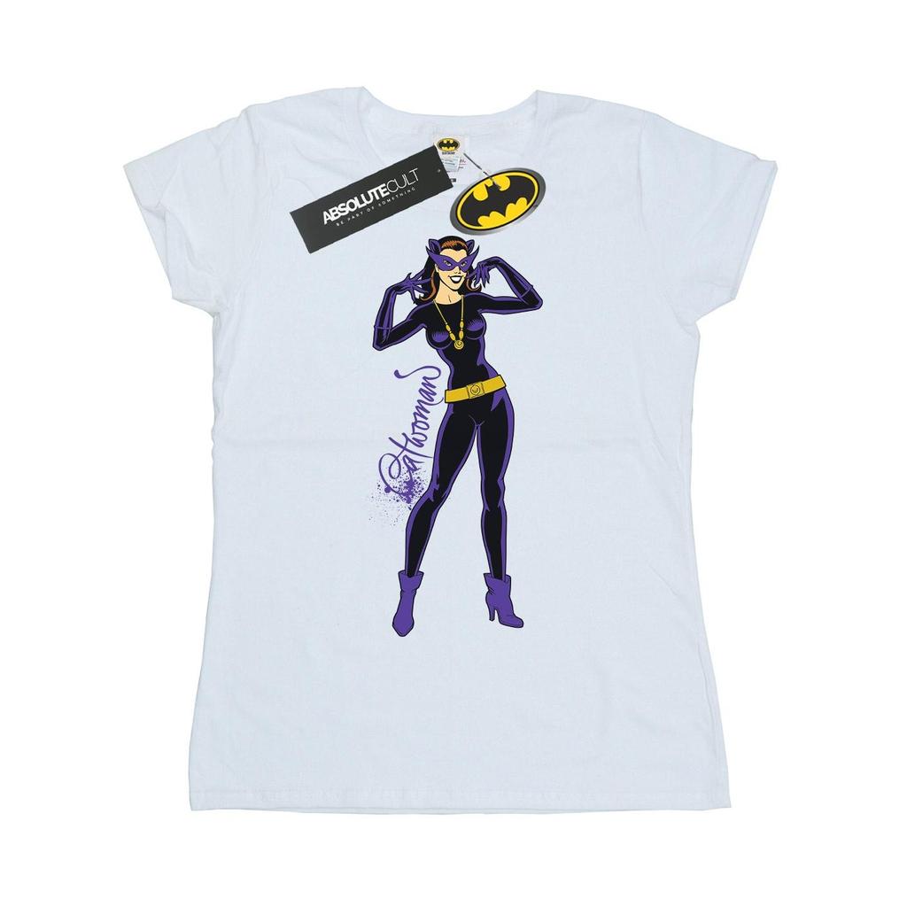 DC Comics Womens/Ladies Catwoman Happy Pose Cotton T-Shirt