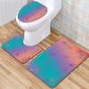 Colorful Gradual Change Toilet Floor Mat Three-Piece Bathroom 3-Piece Carpet Door Mat