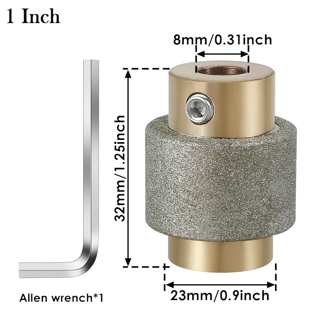 Головка шлифовального сверла для стекла, камня, витражей, алмазная шлифовальная головка 1'' 3/4" 1/4'' для стекла, камня, керамики, шлифовальных инструментов