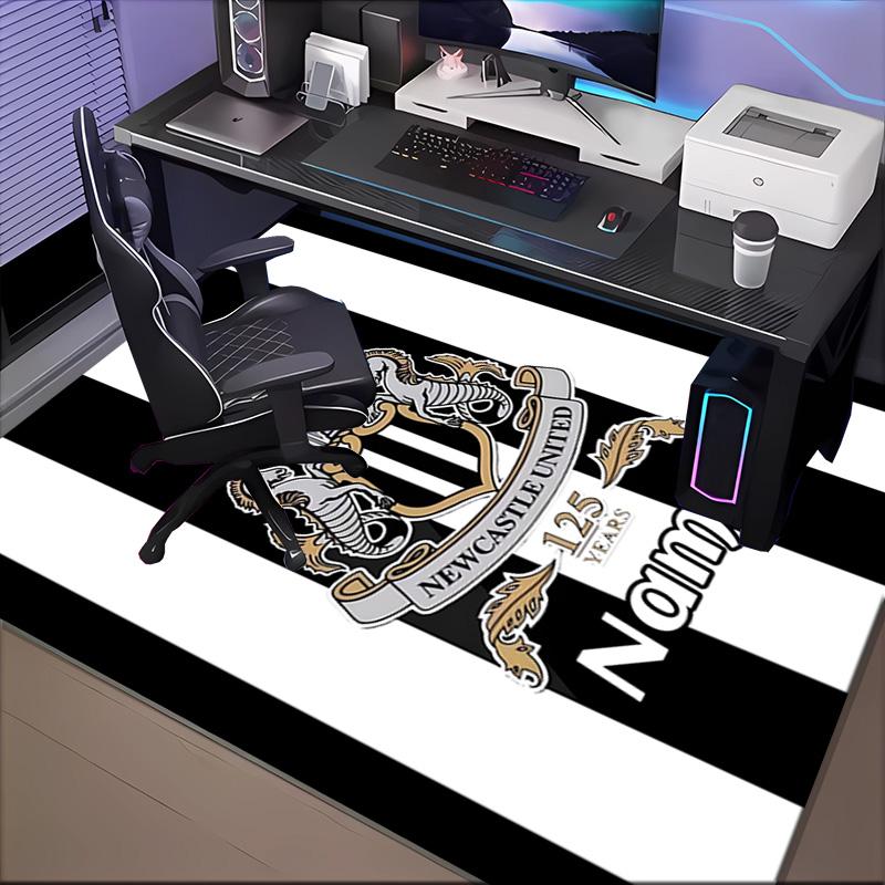 Custom Name Newcastle Football Crest Rug Game Carpet, Floor Mat for Bedroom Living Room Entryway Rug, Home Decor Idea Gift for Christmas birthday