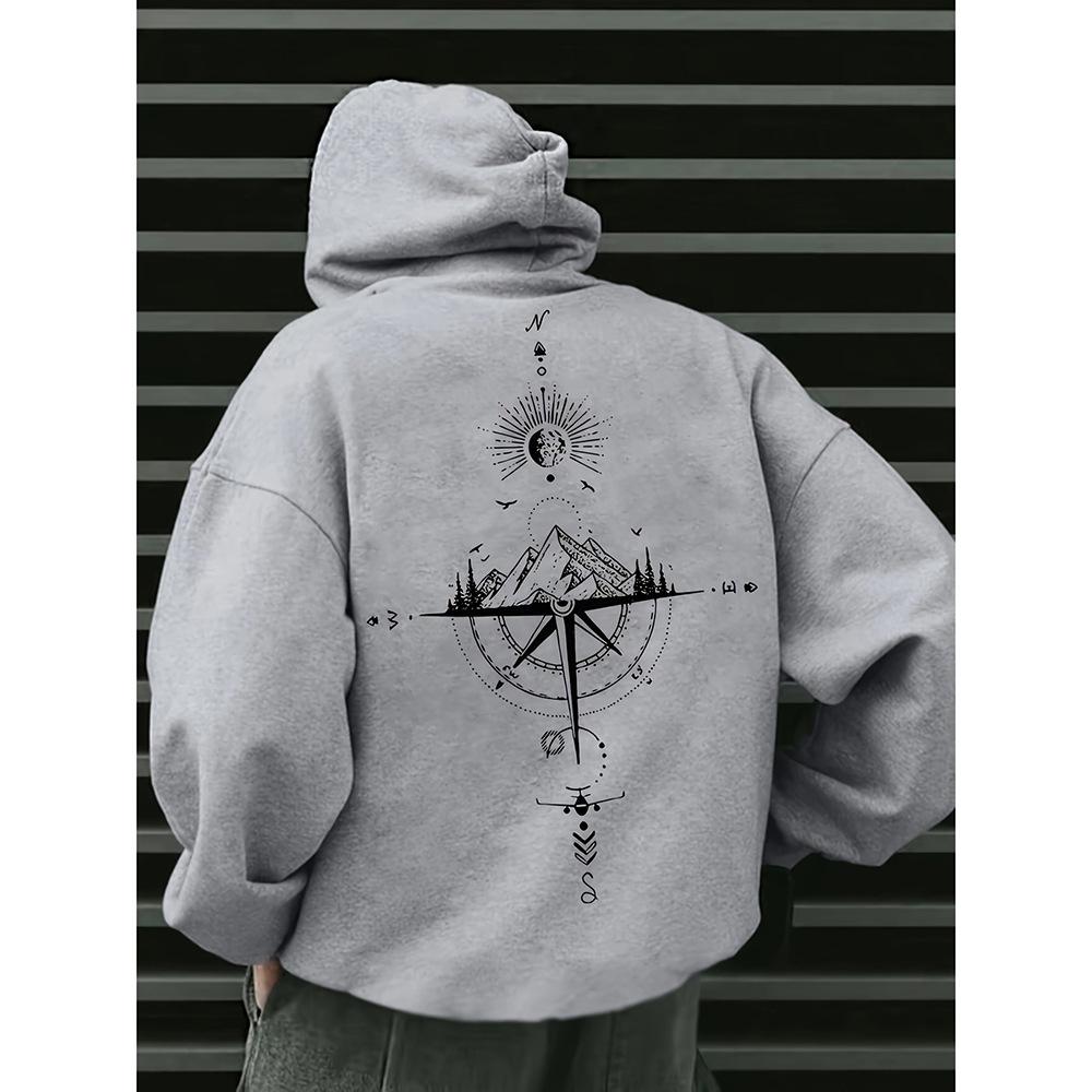 Men's Chinese Cotton Printed Hoodie - New Design Casual Sweatshirt