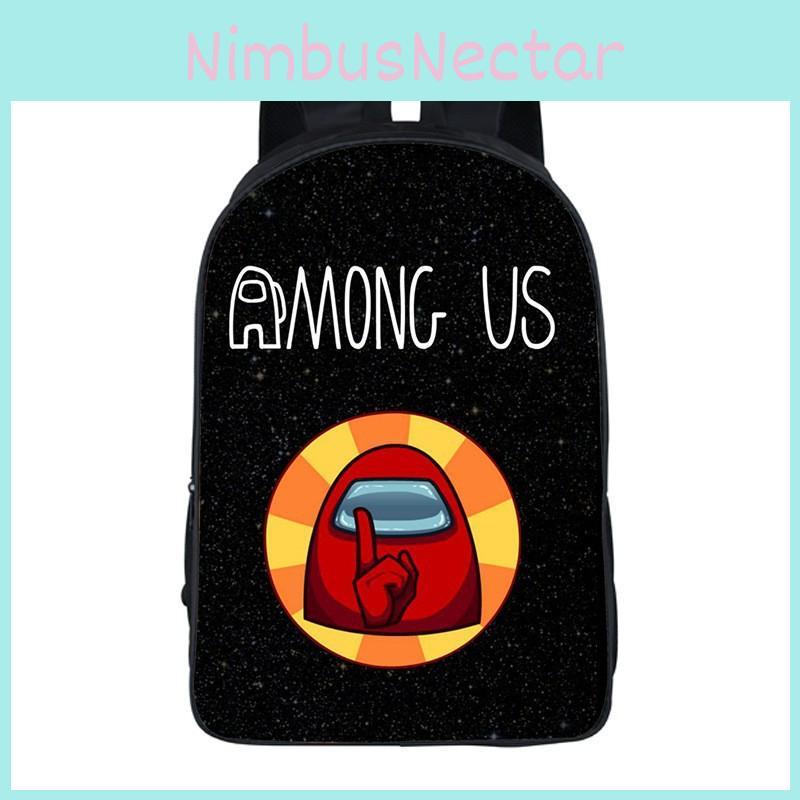 Детский школьный рюкзак Among Us из ткани Оксфорд с дышащим дизайном для учеников начальной школы