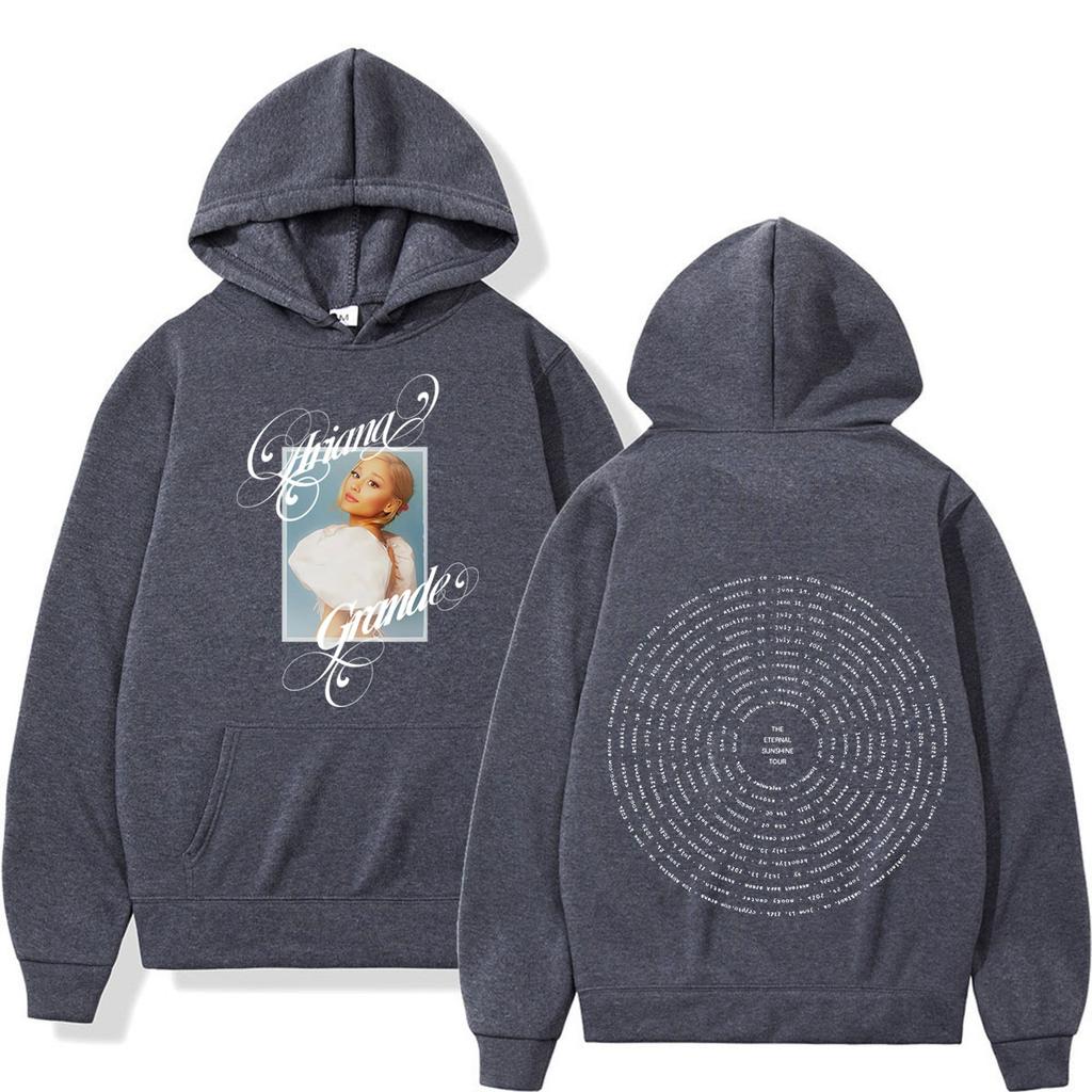 Худи с принтом Ariana Grande The Eternal Sunshine Tour 2026 Мужские Женские Свободные Свитшоты Осень Зима Мода Повседневный Пуловер
