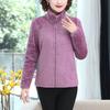 Women's Double-Sided Fleece Jacket - Plus-Size, Thick Velvet, Warm High Collar, Loose Fit, Autumn/Winter Polar Fleece Cardigan.