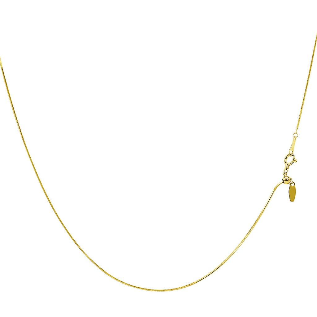 Gold Chain Necklace 18K K18 Snake Width Maximum 45cm Length Adjustable [Lara Christie] 0.7mm Approx. 2.9g Lc97-0015