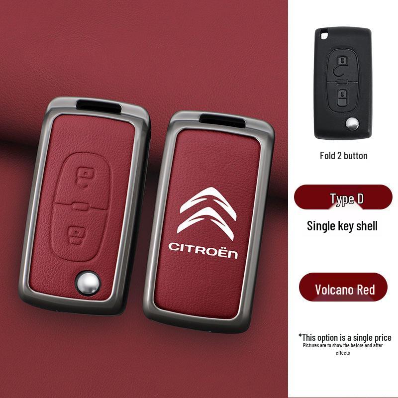 Чехол для ключа Citroen для C4/C5 (2011-2013) Модели - Складная металлическая пряжка-ракушка