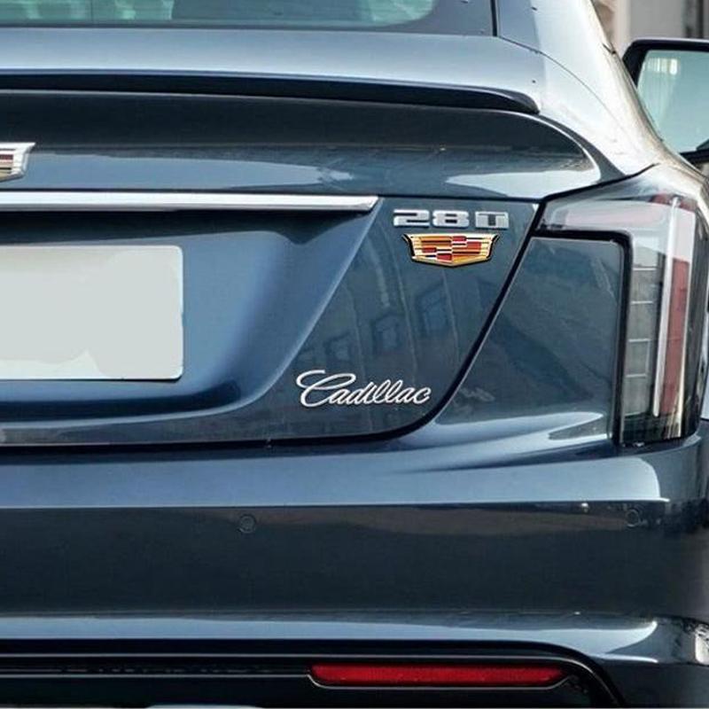 AABHT1 Wear-resistant Alloy Sticker Rear Trunk 3D Emblem Badge, Car Exterior Modification for Cadillac XTS DTS Escalade XT5 ATSL CT4