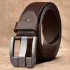 Men's Retro Genuine Leather Pin Buckle Belt - Business Casual Style for Middle-Aged & Young Adults