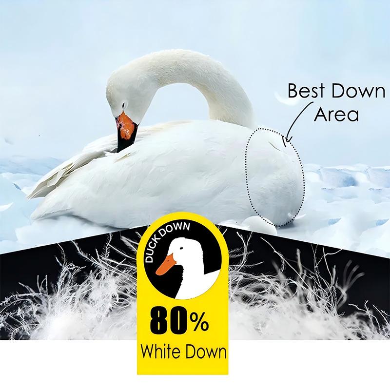Men Winter White Duck Down Jacket Warm Thick Windproof Waterproof Puffer Jacket Hooded High Quality Ultralight Down Jacket Male