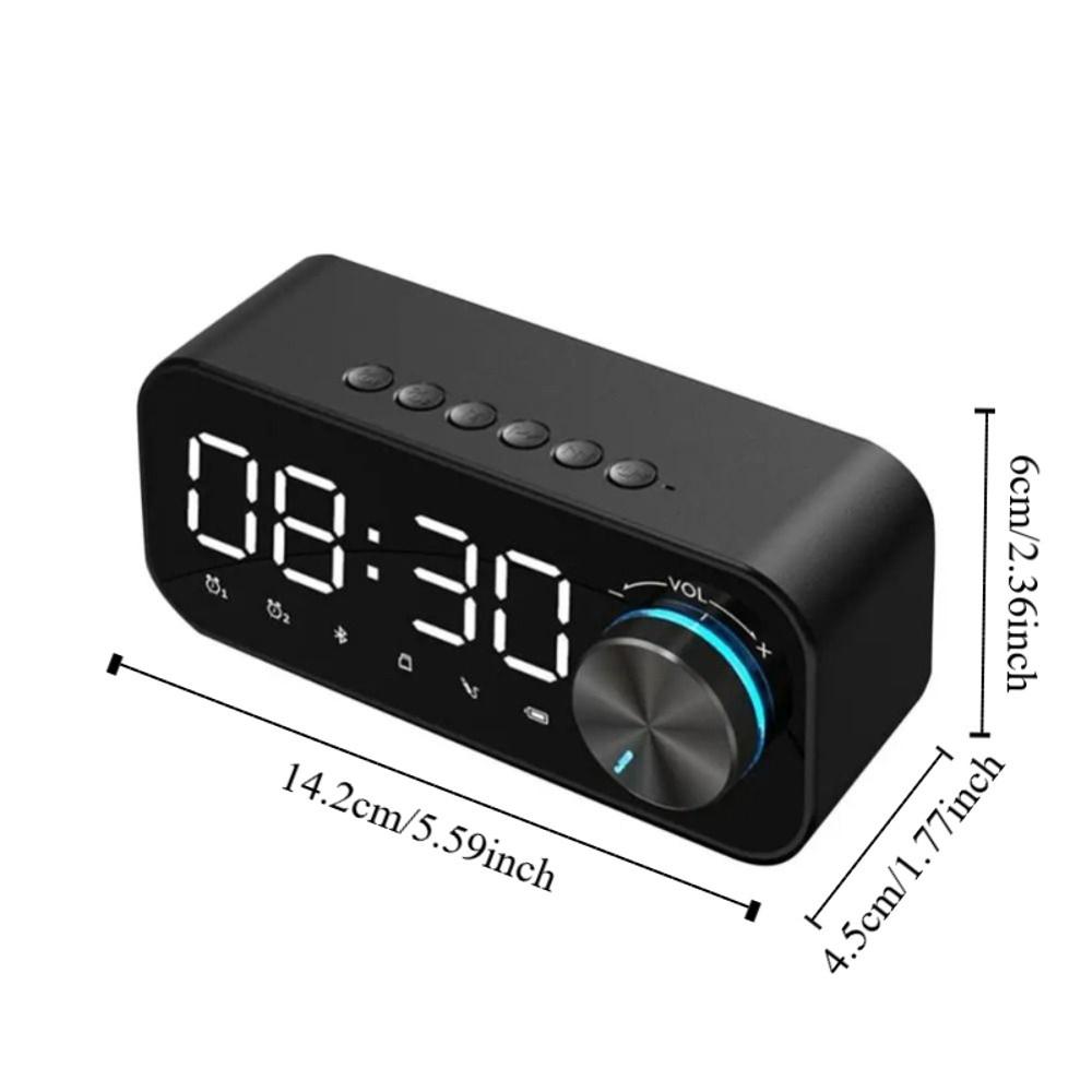 Маленький Мини-будильник Высокая громкость 2-в-1 Bluetooth-колонки Светодиодный будильник Для дома