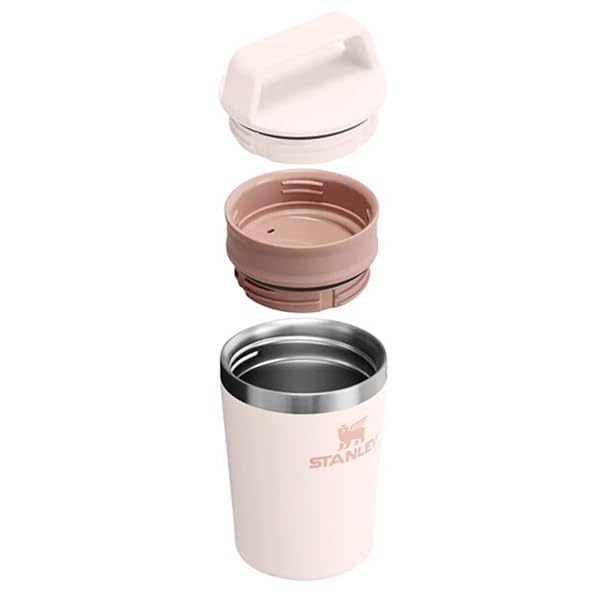 STANLEY Cafe To Go Vacuum Mug with Lid Cup 230ml Stainless Steel Cold Insulation Water Bottle Bottle Tumbler Outdoor Office Coffee Cream 0.23L