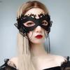 Halloween Sexy Black Tassels Half Face Mask Props Lady Masquerade Party Dance Costume Hollow Sexy Eye Mask