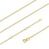 Золотое ожерелье, цепочка, только K18, золотая цепочка Azuki, металл, аллергия, тонкая, длина 45 см, толщина [ChicSilver] для женщин, 1,5 мм