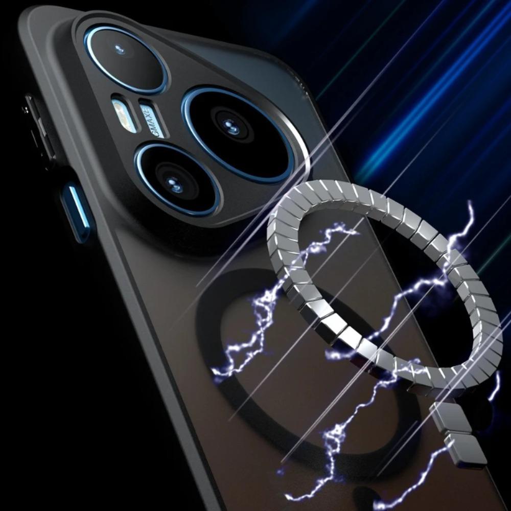 Защита от падений Беспроводная зарядка Для чехла MagSafe Для Huawei Pura 90 Pro Max Прозрачная Матовая Задняя крышка Для Huawei 90S Pro Max