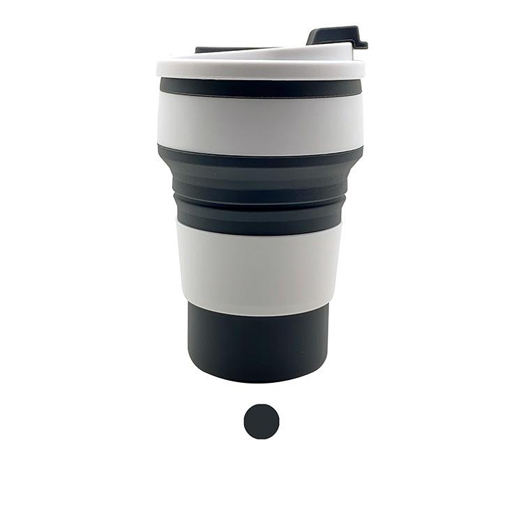 Силиконовая многофункциональная портативная складная чашка для воды на 350 мл, устойчивая к высоким температурам и ожогам, с крышкой