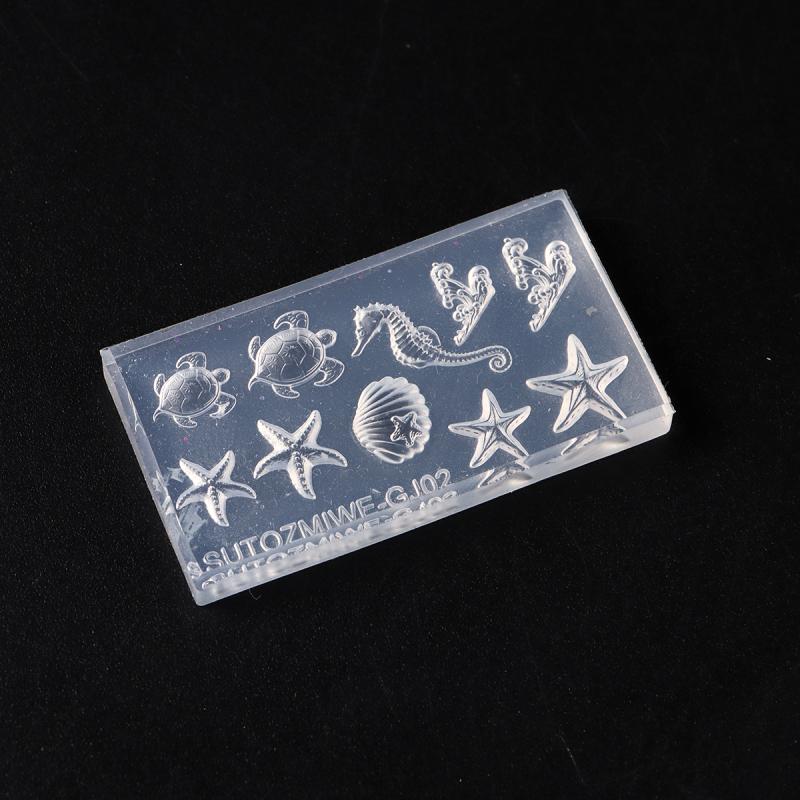 1 шт. Ракушка Морская звезда Медуза Ракообразное 3D Силиконовая форма для ногтей Летняя Океанская серия DIY Силиконовая форма Форма для нейл-арта с бабочкой