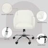46-56 cm Velvet-feel Office Chair - Cream