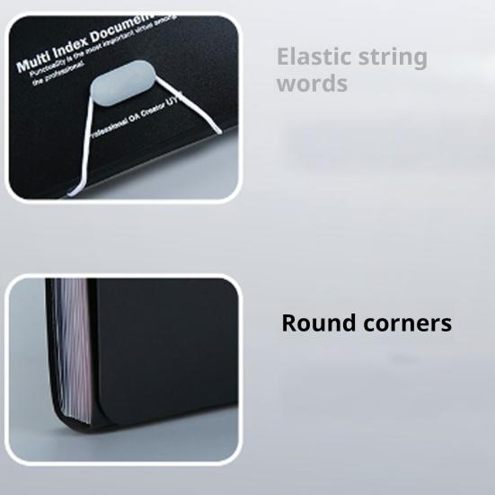 13-карманная папка-гармошка для файлов формата A4 Letter, большая емкость, держатель для бумажных документов, водонепроницаемый расширяющийся органайзер для файлов для школьных канцелярских принадлежностей