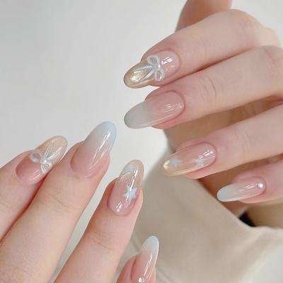 Накладки на ногти DIY Ногти Короткие Длинные Ногти Приклеивающиеся Искусственные Ногти Ежедневные Советы по Маникюру 1 шт Молочная Лента