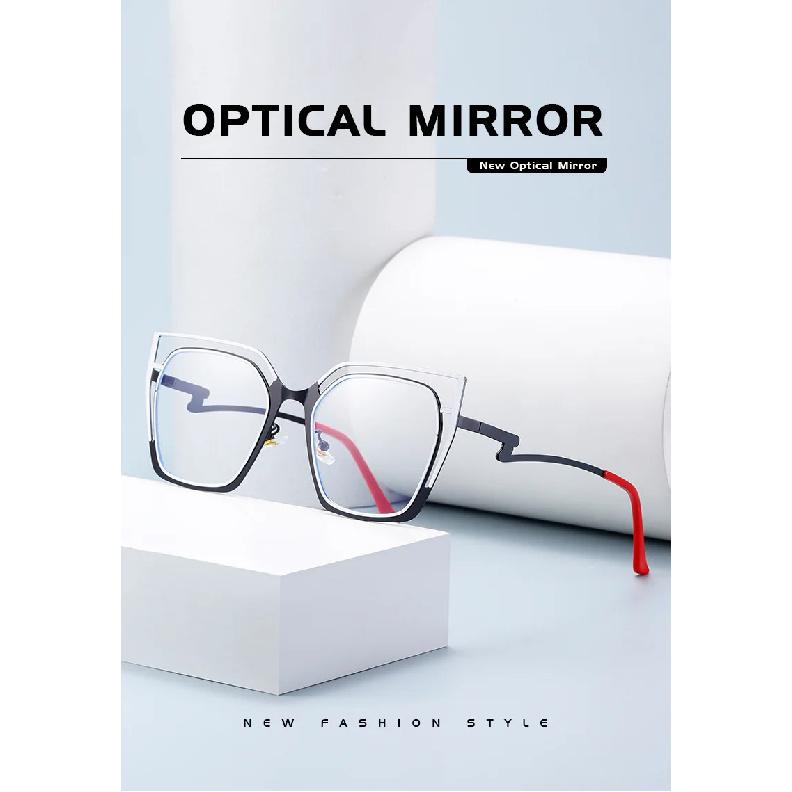 Blue Light Blocking Glasses Women Oversized Cat Eye Glasses Frame for Women with Non-prescription Lens Compuer Eyeglasses Frames