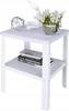 Screwed Table with Shelf Loft Industrial Living Room 40x40x45 White+White Gloss