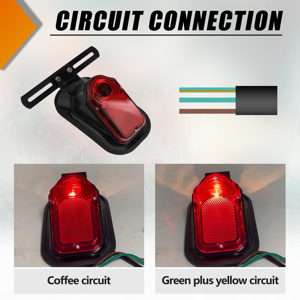 Motorcycle Rear Tail Light License Plate Brake for Harley Honda Bobber Chopper Yamaha Taillights Custom Touring Accessories