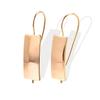 Модные длинные квадратные блестящие серьги для женщин, цвет розового золота, классические простые висячие серьги KTJ