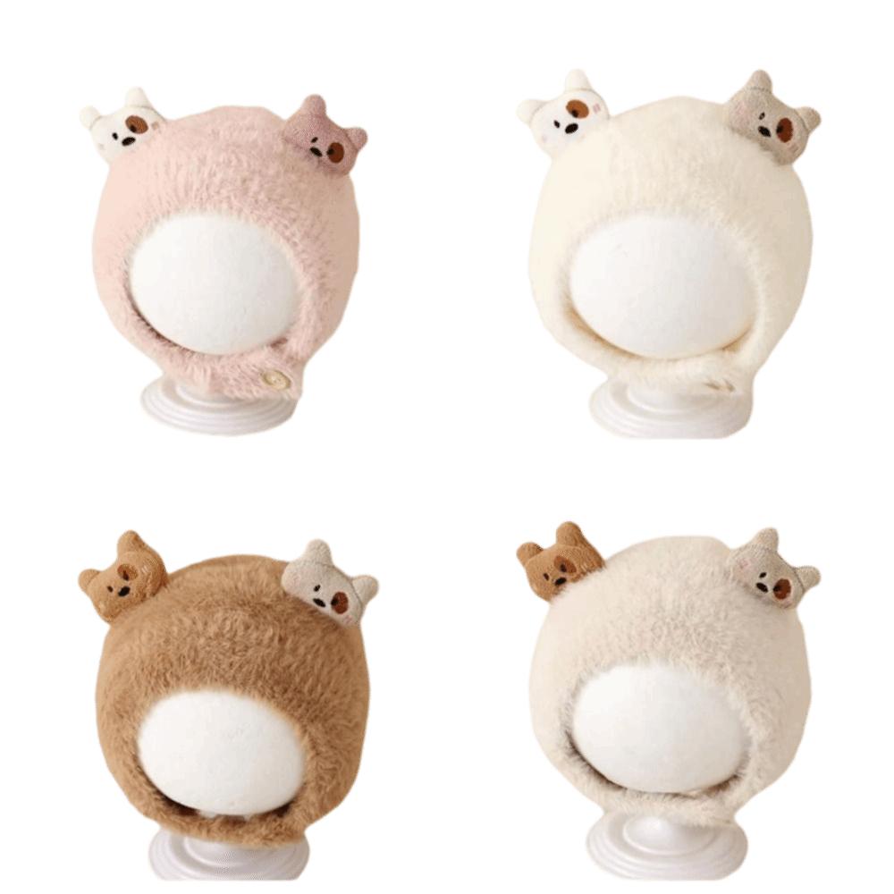 Plush Baby Hat Soft Earflap Hat Cute Baby Bonnet Infant Daily