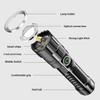 Powerful LED Flashlight Super Bright USB Rechargeable Telescopic Zoom Torch Outdoor Emergency Portable Camping Spotlight